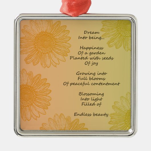 Traumgedicht Ornament Aus Metall (Vorne)