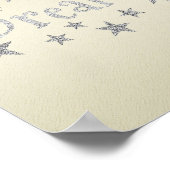 Traumgelb mit Silbergelb-Glitzer-Poster Poster (Ecke)