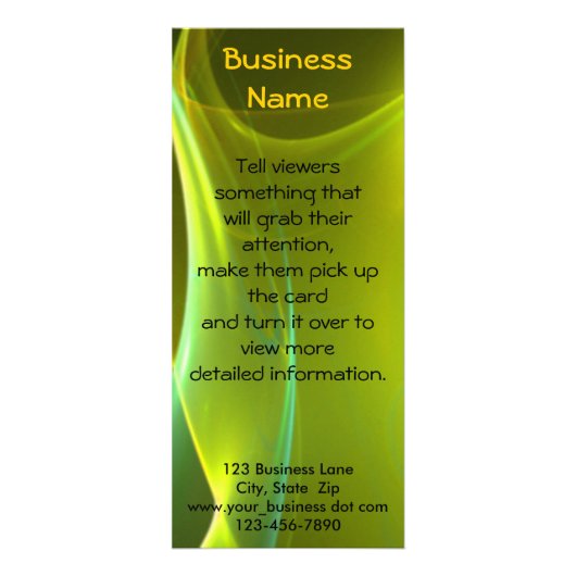 Traumgelb und grün werbekarte (Vorne)