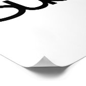 Traumglaube Erfolgsmotivation Schwarz-weiß Poster (Ecke)