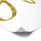 Traumgold und weißes Inspirationswort Poster (Ecke)