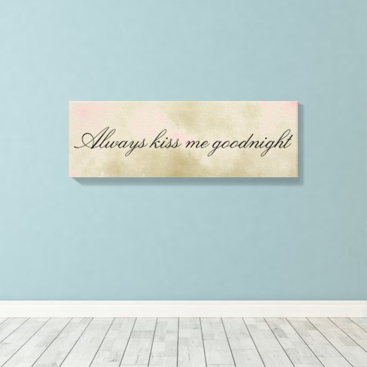 Traumgoldcreme Pink immer küssen Me Leinwanddruck (Insitu (Holzboden))