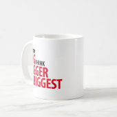 Traumgroße, denken größeres, sind die biggets kaffeetasse (Vorderseite Links)