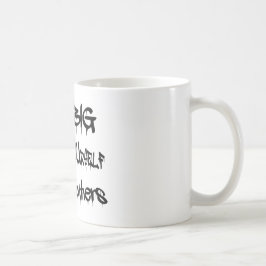 Traumgroße schaffen sich inspirieren schwarze kaffeetasse