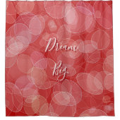 Traumgroßes. Bokeh Rotbeschaffenheit Duschvorhang (Vorderseite)