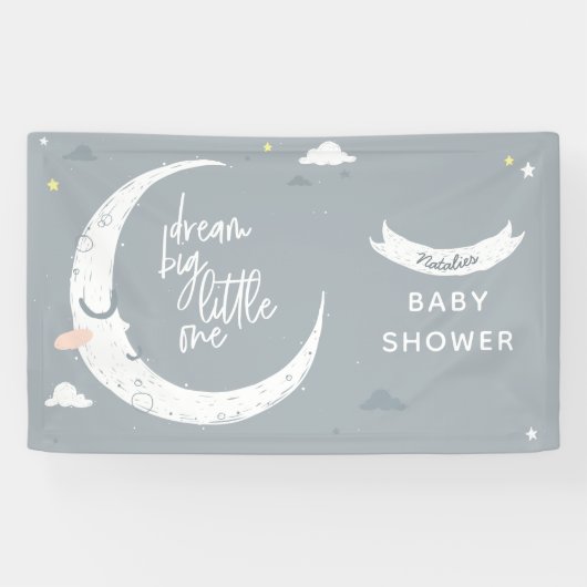 Traumgroßes kleines Babydusche Party Banner (Horizontal)
