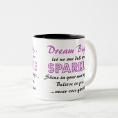 Traumgroßes und keins stumpfes gelassen Ihre Zweifarbige Tasse (VorderseiteRechts)