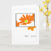 Traumgrußkarte Karte (Gelbe Blume)