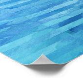 Traumhaft - Abstraktes blaues Wasser Poster (Ecke)
