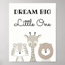 Traumhaft Big Little One Jungle Safari Kinderzimme Poster