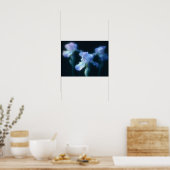 Traumhaft blaue Iris-Blumen-Wandkunstposter Poster (Küche)