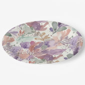 Traumhaft feminines Design Papierplatte Pappteller (Schrägansicht)