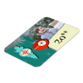 Traumhaft für Retro Christmas Flexi Foto Magnet (Linke Seite)