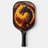 Traumhaft Pickleball mit Dragon Wasserfarbe Kunst Schläger (Rückseite)