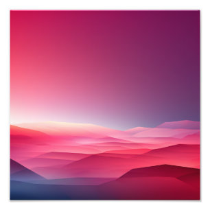 Traumhaft Rosa und Lila Sonnenuntergänge Landschaf Fotodruck