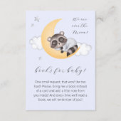 Traumhaft über der Moon Raccoon Baby Dusche Begleitkarte (Vorderseite)