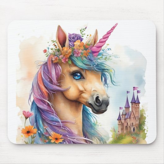 Traumhaft Unicorn Wasserpark California Mousepad (Vorne)