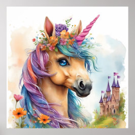 Traumhaft Unicorn Wasserpark California Poster
