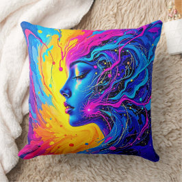 Traumhafte Abstrakte Frau Kissen
