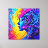 Traumhafte Abstrakte Frau Leinwanddruck (Vorderseite)