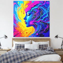 Traumhafte Abstrakte Frau Leinwanddruck