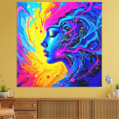 Traumhafte Abstrakte Frau Leinwanddruck (Insitu (Wohnzimmer))