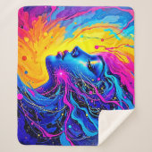 Traumhafte Abstrakte Frau Sherpadecke (Vorderseite)