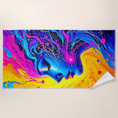 Traumhafte Abstrakte Frau Strandtuch (Vorderseite)