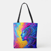 Traumhafte Abstrakte Frau Tasche (Rückseite)
