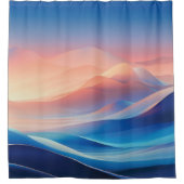 Traumhafte Abstrakte Waves Weiche Pastellfarben Duschvorhang (Vorderseite)