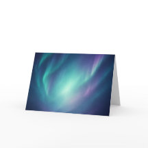 Traumhafte Aurora-Borealis-Grußkarte