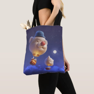 Traumhafte Ballonfahrt: Lächelnder Bichon-Heißluft Tasche