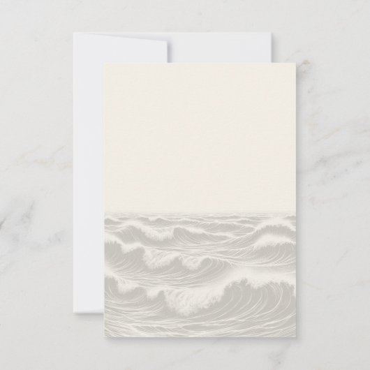 Traumhafte blaue Palmen - Speisen RSVP Karte (Rückseite)