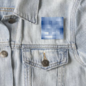Traumhafte blaue Töne in einem quadratischen Muste Button (Beispiel)