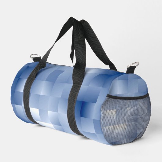 Traumhafte blaue Töne in einem quadratischen Muste Duffle Bag (Rechte Ecke)