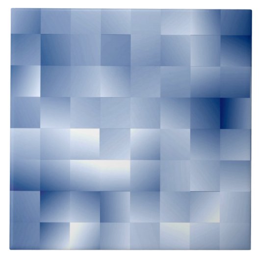 Traumhafte blaue Töne in einem quadratischen Muste Fliese (Vorderseite)