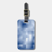 Traumhafte blaue Töne in einem quadratischen Muste Gepäckanhänger (Vorderseite vertikal)
