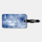 Traumhafte blaue Töne in einem quadratischen Muste Gepäckanhänger (Rückseite horizontal)