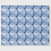 Traumhafte blaue Töne in einem quadratischen Muste Geschenkpapier (Flach)