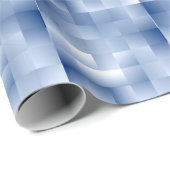 Traumhafte blaue Töne in einem quadratischen Muste Geschenkpapier (Rolleneckpunkt)