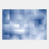 Traumhafte blaue Töne in einem quadratischen Muste Geschenkpapier Set (Vorderseite 3)