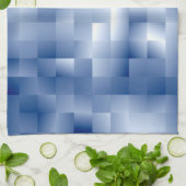 Traumhafte blaue Töne in einem quadratischen Muste Geschirrtuch (Gefaltet)