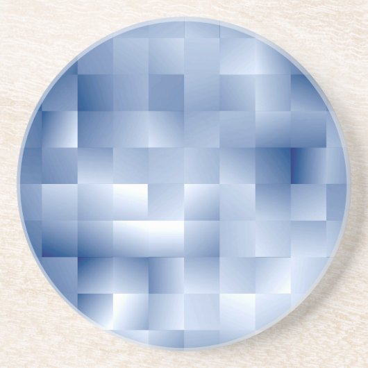Traumhafte blaue Töne in einem quadratischen Muste Getränkeuntersetzer (Vorne)