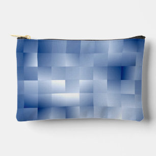 Traumhafte blaue Töne in einem quadratischen Muste Zubehörtasche