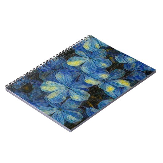 Traumhafte Blume im Vincent Van Gogh Art Stil. Art Notizblock (Linke Seite)