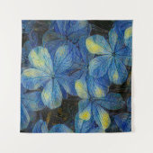 Traumhafte Blume im Vincent Van Gogh Art Stil. Art Wandteppich (Vorderseite (Horizontal))