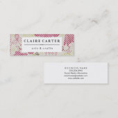 Traumhafte, blumengeschmückte Streifen Mini Visitenkarte (Vorne/Hinten)