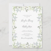 Traumhafte botanische Vegetation Einladung Hochzei (Vorderseite)