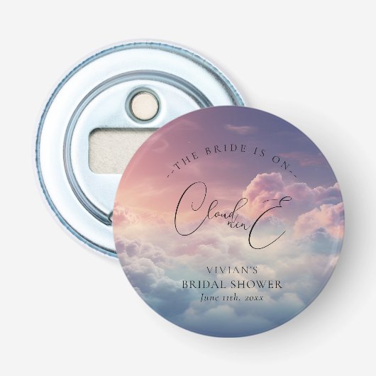Traumhafte Cloud 9 Braut Flaschenöffner (Vorderseite)