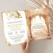 Traumhafte Creme-Blumen-Indische Mandap-Hindu-Hoch